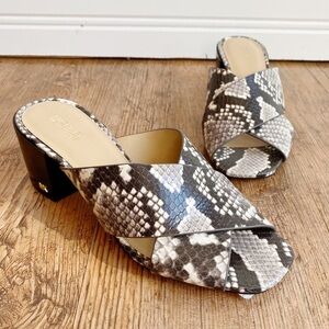 Michael Michael Kors Abbott Snakeskin Mule Sandals